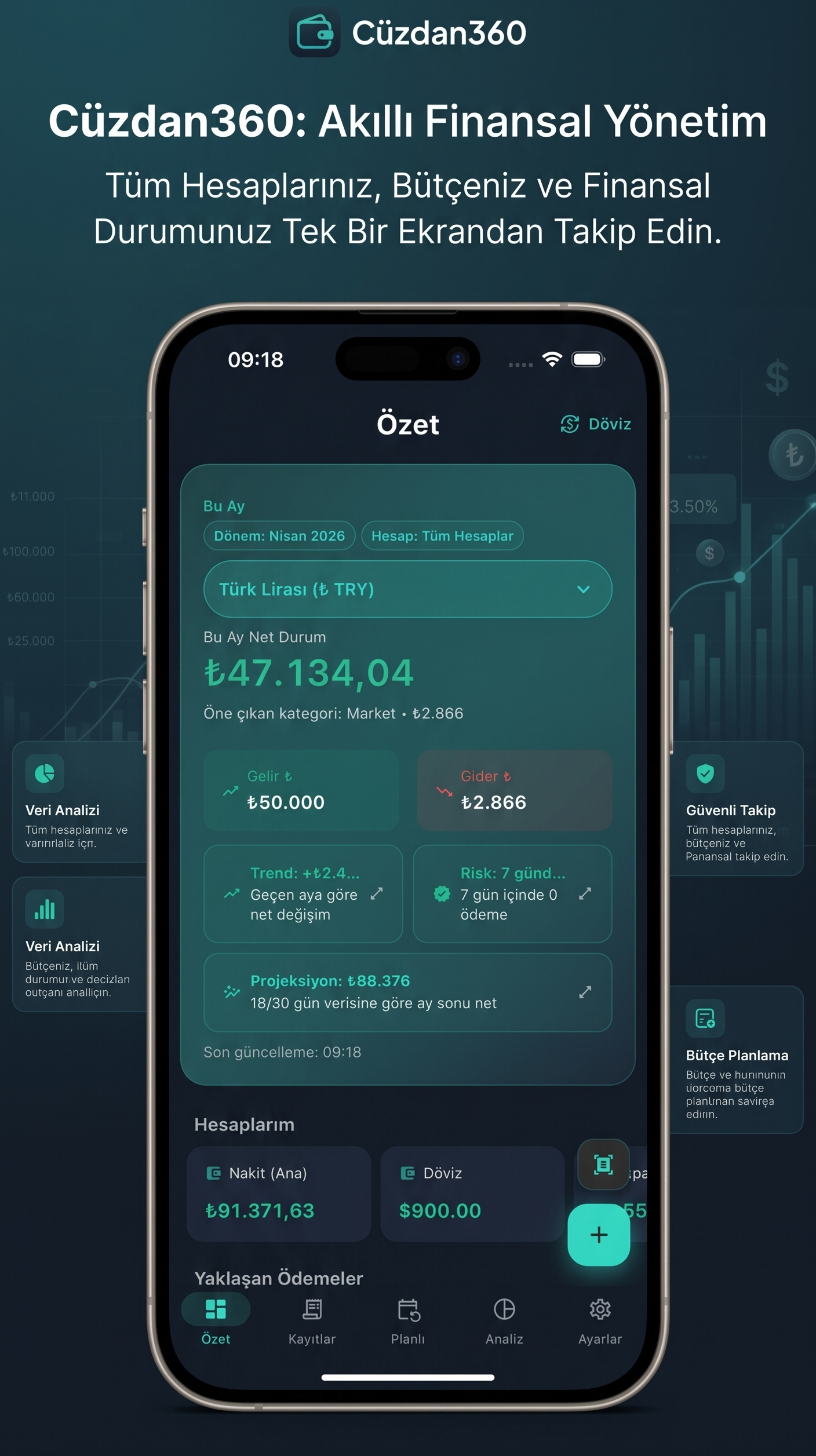 Cüzdan360 Uygulama Arayüzü